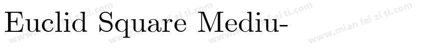 Euclid Square Mediu字体转换